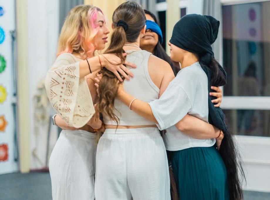 Group of Kundalini yoga teacher training students at Avatar Yoga School