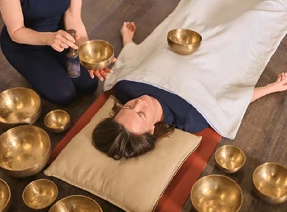 Hands-on instrument practice in the sound healing course