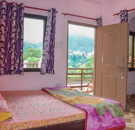 Clean student room at the yoga school